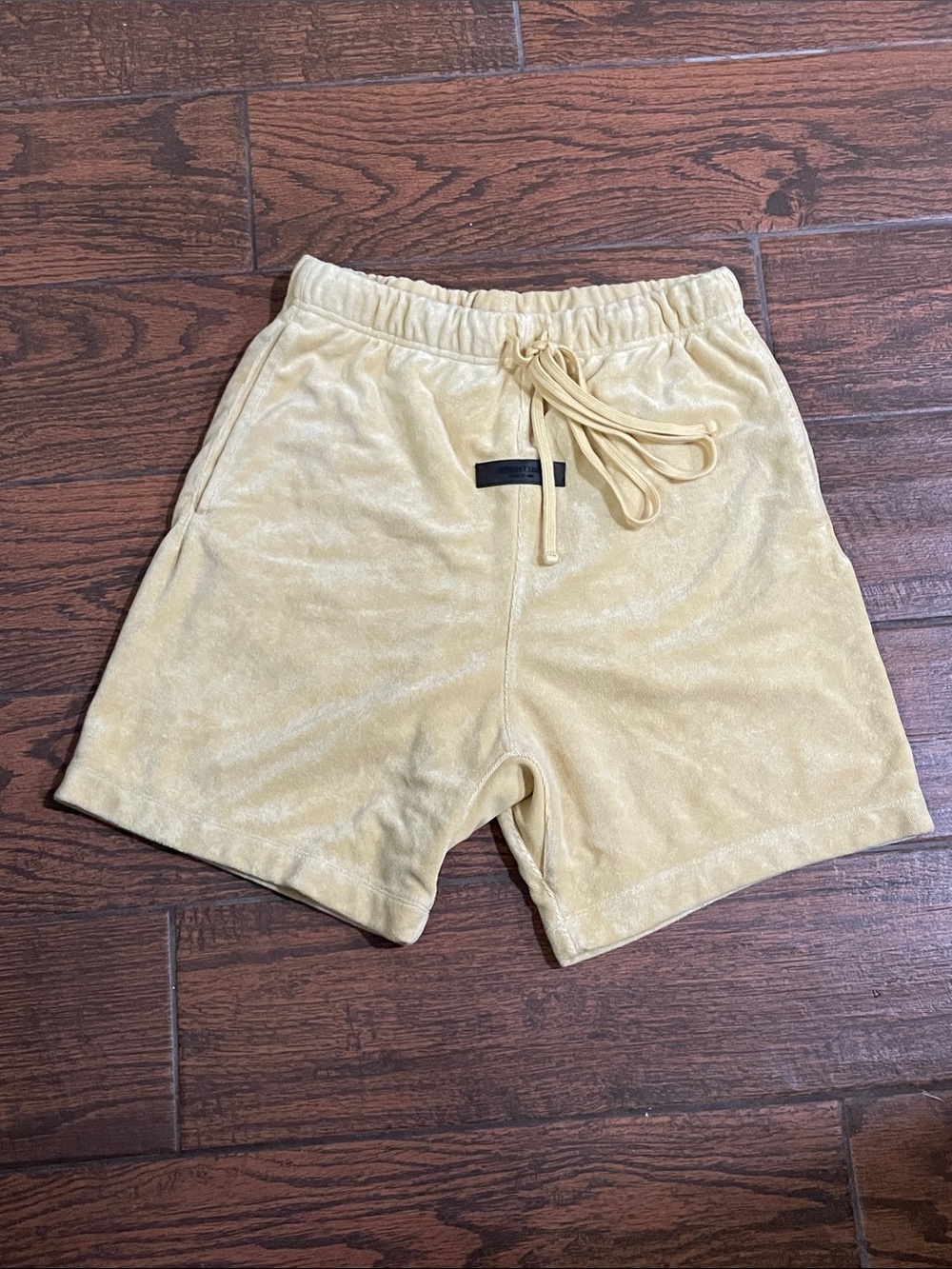 Fear of God super soft cord shorts in butter soft yellow
